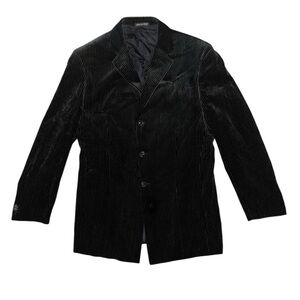 Pal Zileri Cerimonia Black Velvet pinstripe Blazer Mens 46R